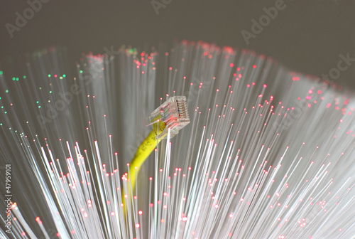 Photo: Network cables with fiber optical Network cables with fiber optical