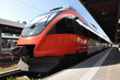 Passenger train at a station