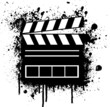 Clapper board on white background