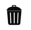 silhouette of a trash can