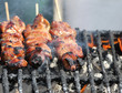 Grilling Chicken on Sticks