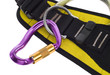 rock climbing harness and carabiner