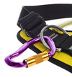 rock climbing harness and carabiner