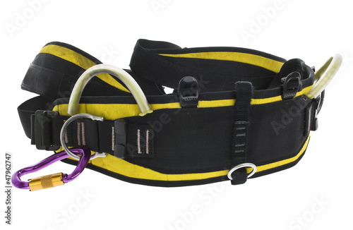 Photo: rock climbing harness and carabiner rock climbing harness and carabiner
