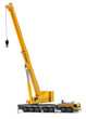 toy truck crane isolated over white backgroung
