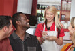 Waitress Taking Orders at Cafe