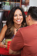 Lady with Male Friend in Cafe