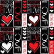Seamless pattern of love