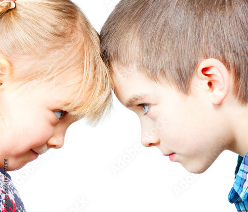 Photo: Children face to face Children face to face