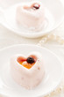 Heart-shaped dessert for Valentine's Day