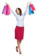Happy woman with shopping bags