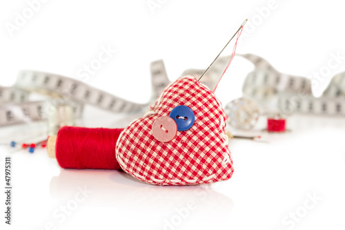 Photo: Pincushion in shape heart Pincushion in shape heart