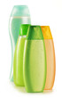 Photo: Plastic bottles of body care and beauty products Plastic bottles of body care and beauty products