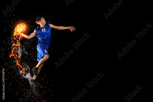 Photo: Basketball player with a ball Basketball player with a ball