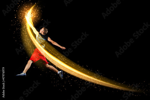 Photo: Basketball player with a ball Basketball player with a ball