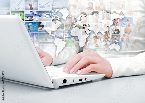 Photo: Symbol of social network Symbol of social network