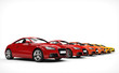 Line Of Cars Far Perspective
