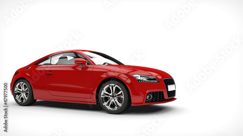 Illustration: Red Business Car Showroom Red Business Car Showroom