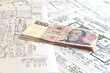 money on blueprints