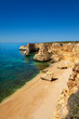 High view of Marinha beach at Lagoa, Algarve, Portugal
