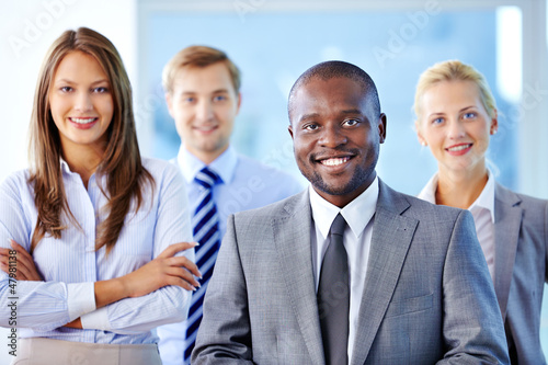 Photo: Leader of business team Leader of business team