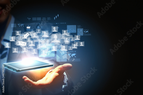 Photo: Modern wireless technology and social media Modern wireless technology and social media