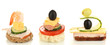 Canapes isolated on white