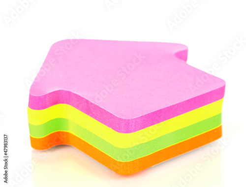 Photo: Stack of colorful Sticky Notes isolated on white Stack of colorful Sticky Notes isolated on white