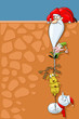 Vector: vector illustration of Snowman and Elf with Santa's beard vector illustration of Snowman and Elf with Santa's beard