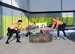 Crossfit sledge hammer men workout