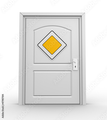 Illustration: Priority road sign Priority road sign