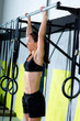 Crossfit toes to bar woman pull-ups 2 bars workout