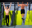 Crossfit toes to bar men pull-ups 2 bars workout