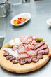 Chopping board with traditional italian appetizers
