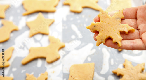 Photo: Snowflake shape Christmas cookie Snowflake shape Christmas cookie