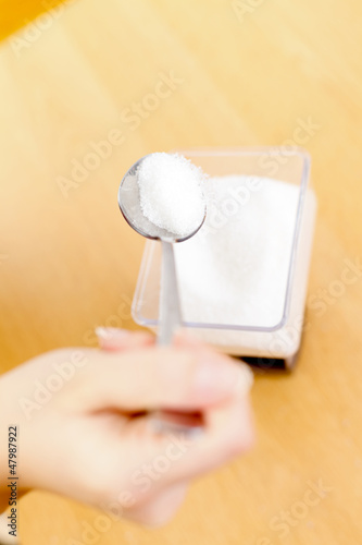 Photo: Pouring sugar Pouring sugar
