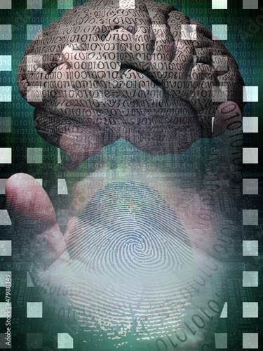 Illustration: Human Binary Hand Human Binary Hand