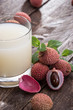 Lychee Juice with fresh fruits