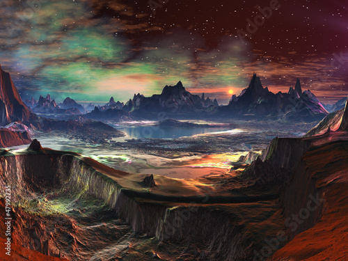 Illustration: Alien Landscape - Firewalk Canyon Alien Landscape - Firewalk Canyon