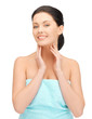 beautiful woman in towel