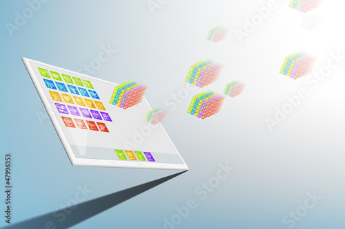 Illustration: 3D Tablet mobile internet concept illustration 3D Tablet mobile internet concept illustration