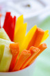 carrots, cucumber and pepper sticks