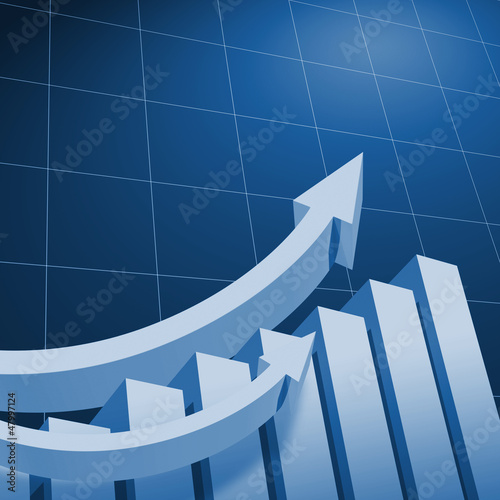 Illustration: Charts and upward directed arrows Charts and upward directed arrows