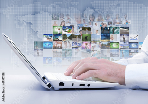 Photo: Symbol of social network Symbol of social network