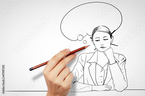 Photo: Questions and challenges in business drawing Questions and challenges in business drawing