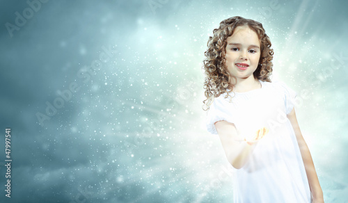 Photo: Child with magic light Child with magic light