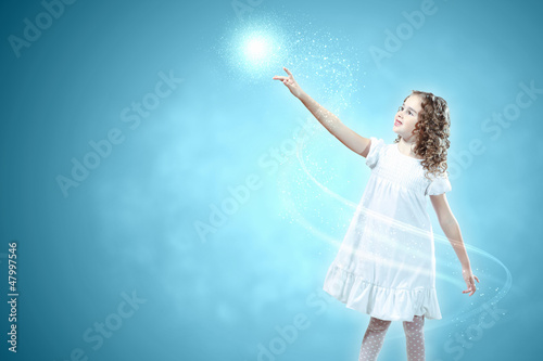 Photo: Child with magic light Child with magic light