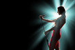 Female singer on the stage
