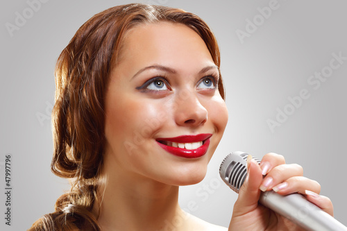Photo: Portrait of female singer Portrait of female singer