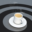 hot espresso close-up 3d illustration